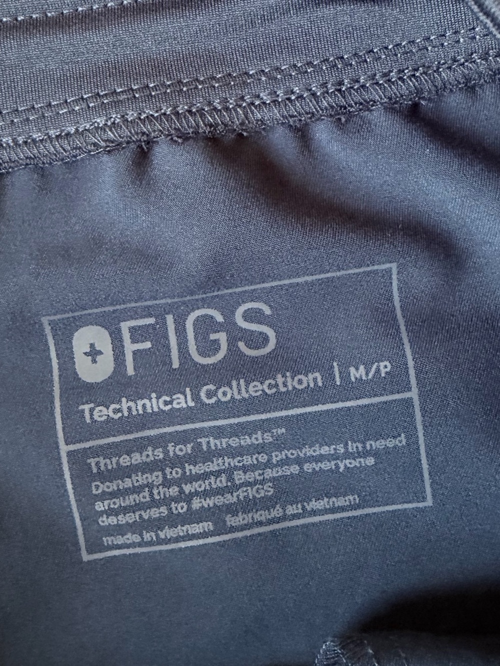 FIGS Zamora High Rise Jogger Scrub Pant Medium Petite - Dark Harbor Grey - Picture 4 of 10